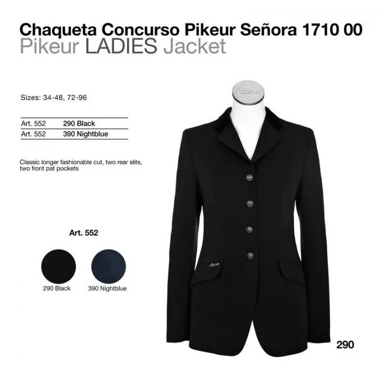 CHAQUETA CONCURSO PIKEUR SEÑORA 1500 00 ART.—-