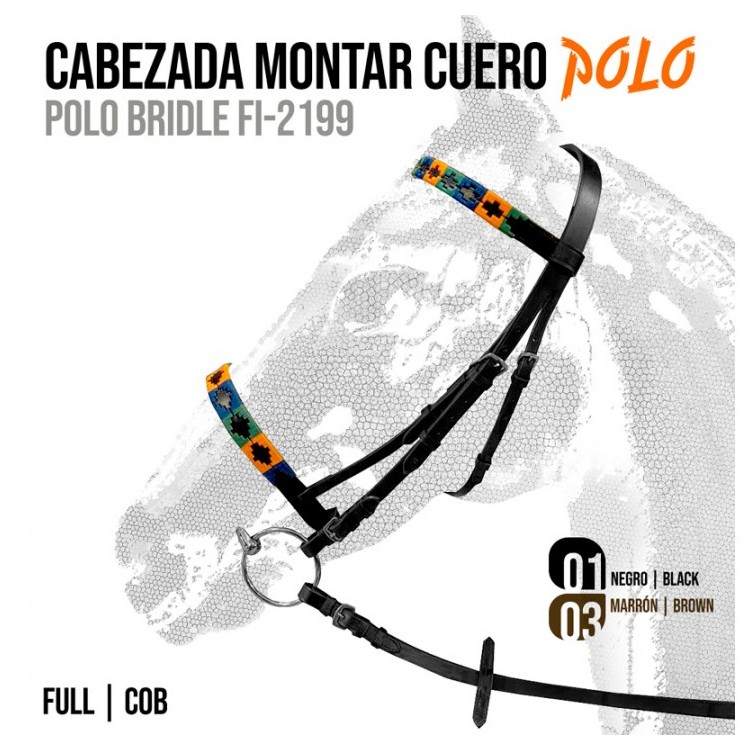 CABEZADA MONTAR CUERO POLO