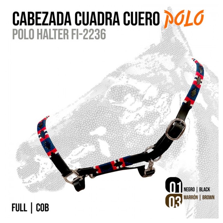 CABEZADA CUADRA CUERO POLO