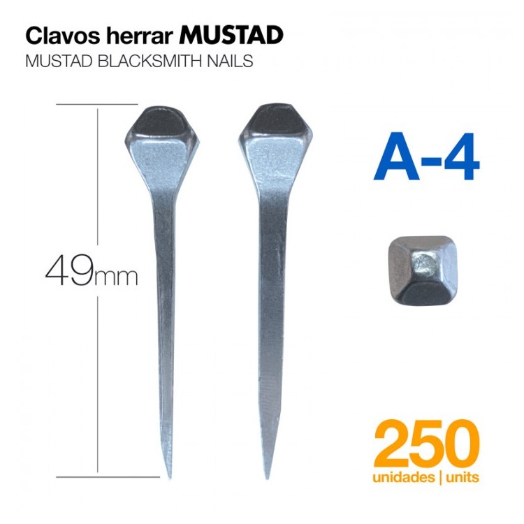 CLAVOS HERRAR MUSTAD 250uds A-4