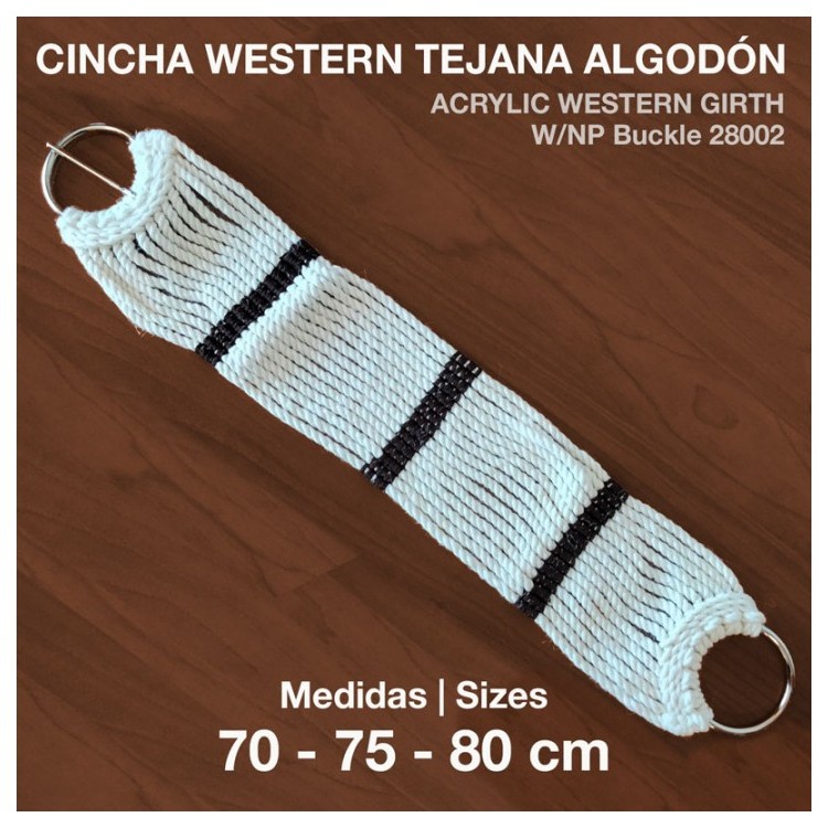 CINCHA WESTERN TEJANA ALGODÓN 28002