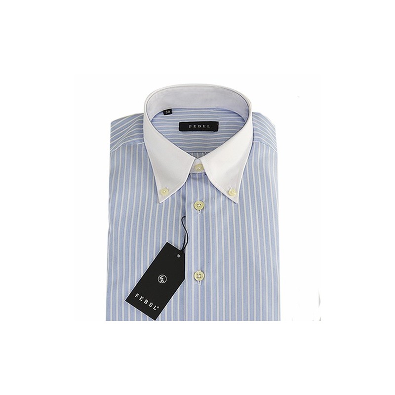 CAMISA FEBEL ADAGIO HOMBRE MANGA LARGA CUELLO BLANCO