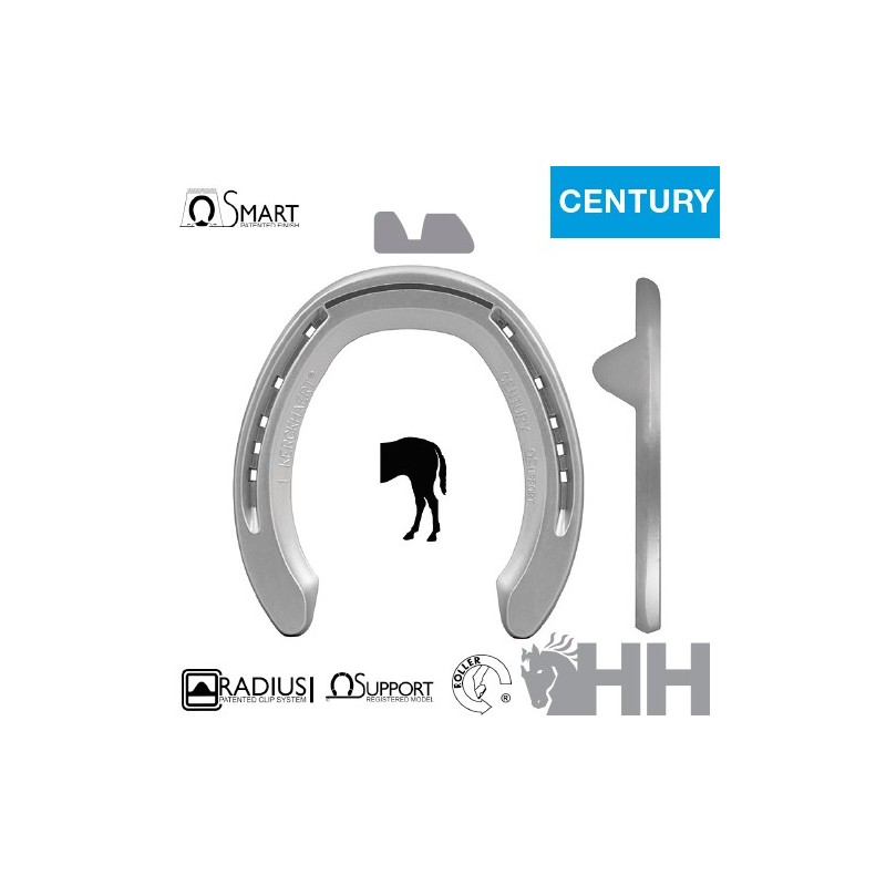 HERRADURA KERCKHAERT ALU CENTURY SUPPORT ALUMINIO 2 PESTAÑAS POSTERIOR