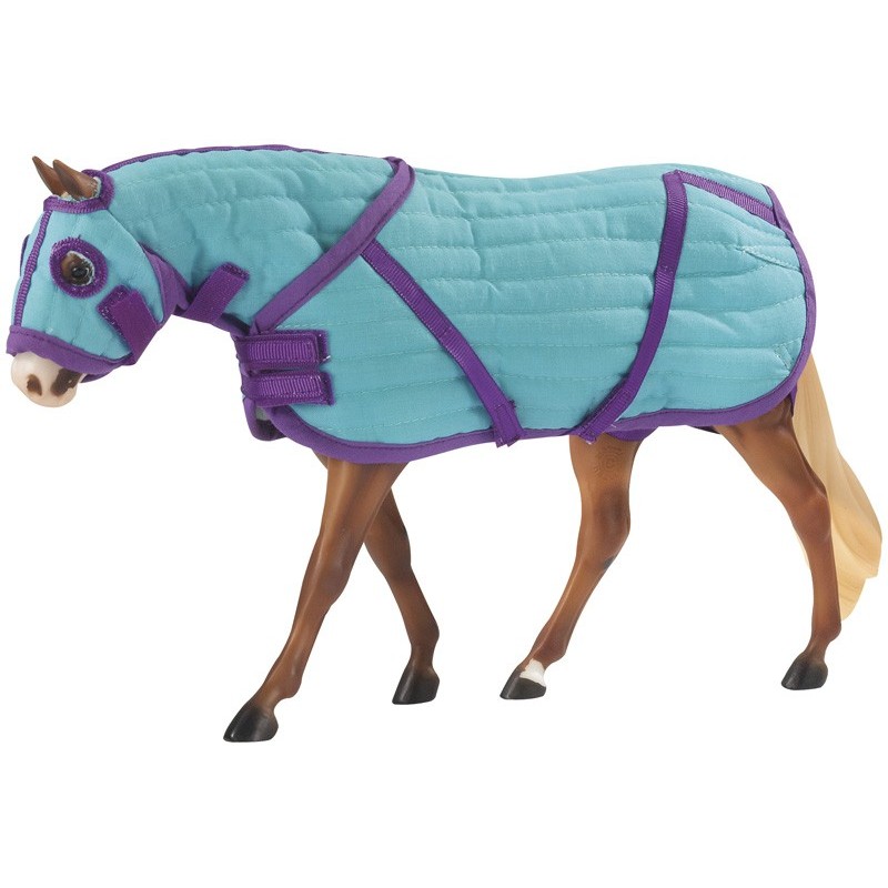 BREYER 2040 - QUILTED BLANKET AND HOOD SET (MANTA CON CUBRECUELLO Y CAPUCHA) - Colección TRADITIONAL