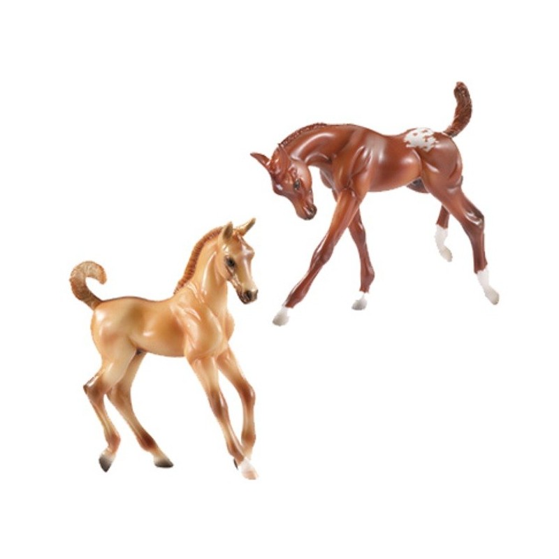 BREYER 619/591031 - COLOURFUL FOALS DUN (2 POTRILLOS) - Colección CLASSICS