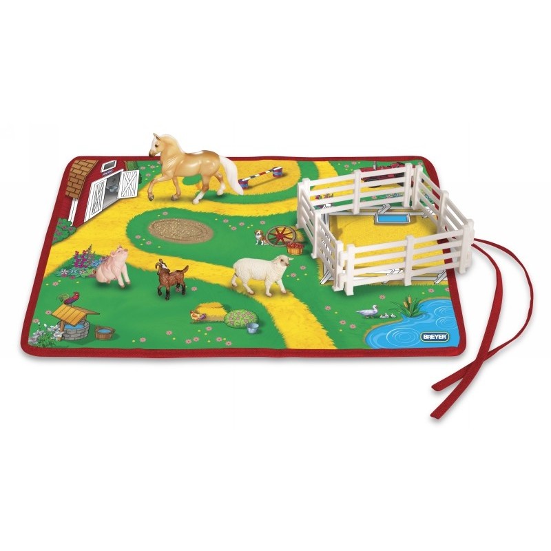 BREYER 5931/591055 - ROLL AND GO FARM ANIMAL PLAY SET (ANIMALES DE LA GRANJA)-Colección STABLEMATES