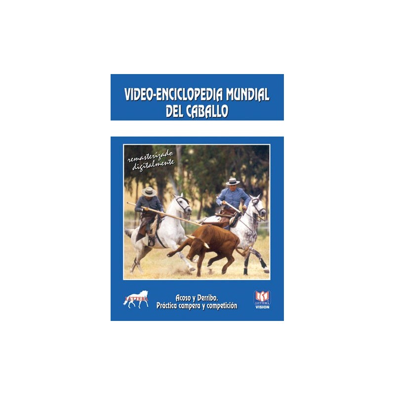 DVD VÍDEO-ENCICLOPEDIA MUNDIAL DEL CABALLO ACOSO Y DERRIBO,PRÁCTICA CAMPERA Y COMPETICIÓN