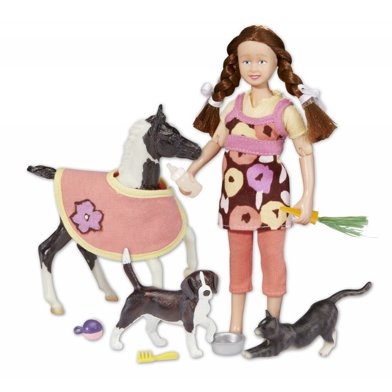 BREYER 61047/591061 - PET SITTER SET (MUÑECA, POTRILLO Y ANIMALES) - Colección CLASSICS