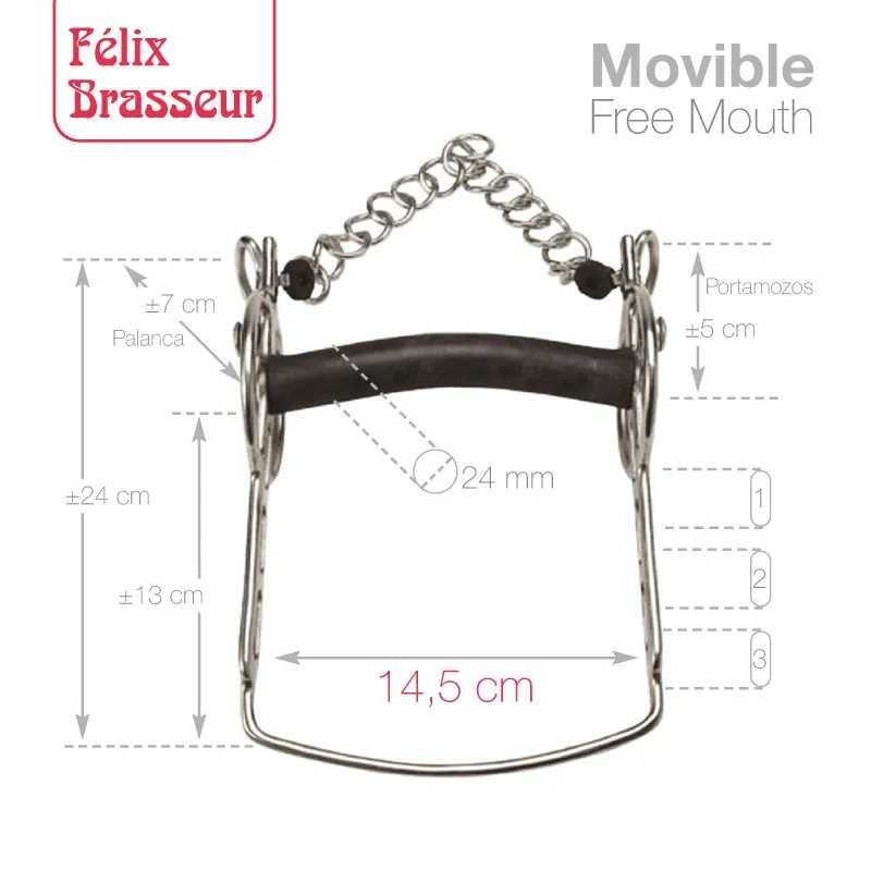 BOCADO FELIX BRASSEUR MOVIBLE 004H02 14.5cm