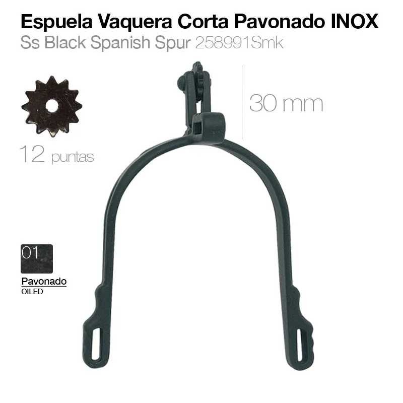 ESPUELA VAQUERA CORTA PAVONADO INOX 258991SMK